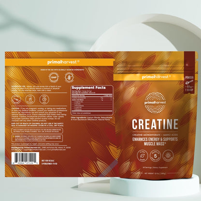 Primal Harvest Creatine Powder Supplement for Men and Women's Fitness, Workouts, and Muscle Growth, to Help Promote Recovery, Strength, Energy, and Endurance (1) - PrimeBioHealth - canada supplements