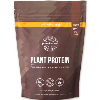 Primal Harvest Protein - Vegan Chocolate Protein Powder, Gluten & Dairy Free - PrimeBioHealth - canada supplements
