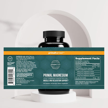 Primal Harvest Total Male+ & Magnesium Supplement Optimize Men’s Health with Targeted Nutrients for Vitality & Recovery 2 Pack Bundle - PrimeBioHealth - canada supplements