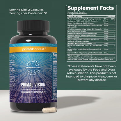 Primal Harvest Vision – Daily Vegetarian Friendly Supplement, Gluten & Dairy Free - PrimeBioHealth - canada supplements