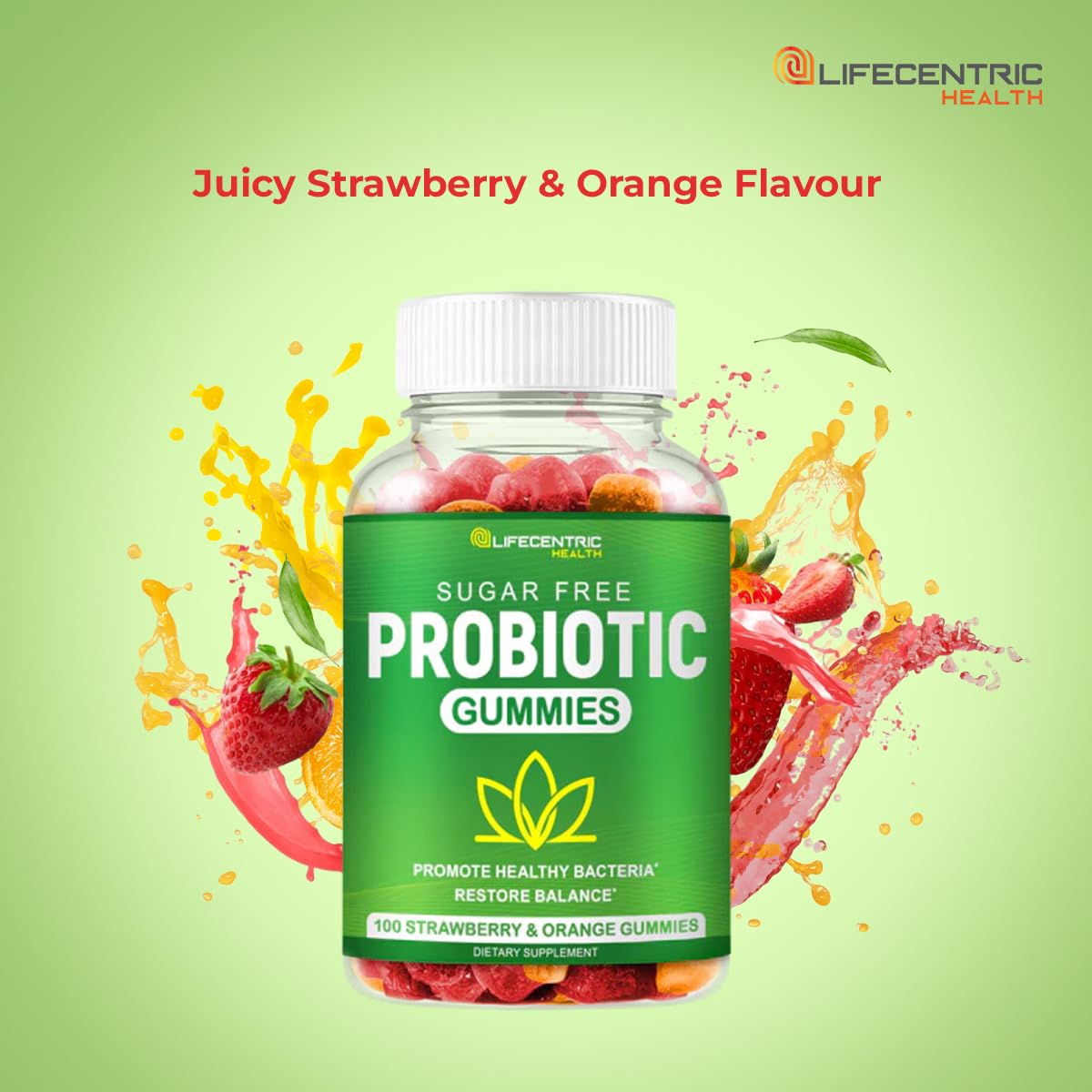 Probiotic Gummies for Adults and Kids Max Strength 5 Billion CFU | Organic Sugar Free Gummies for Digestive Health | 100 Count Vegan Gluten Free Chewable Probiotics - PrimeBioHealth - canada supplements
