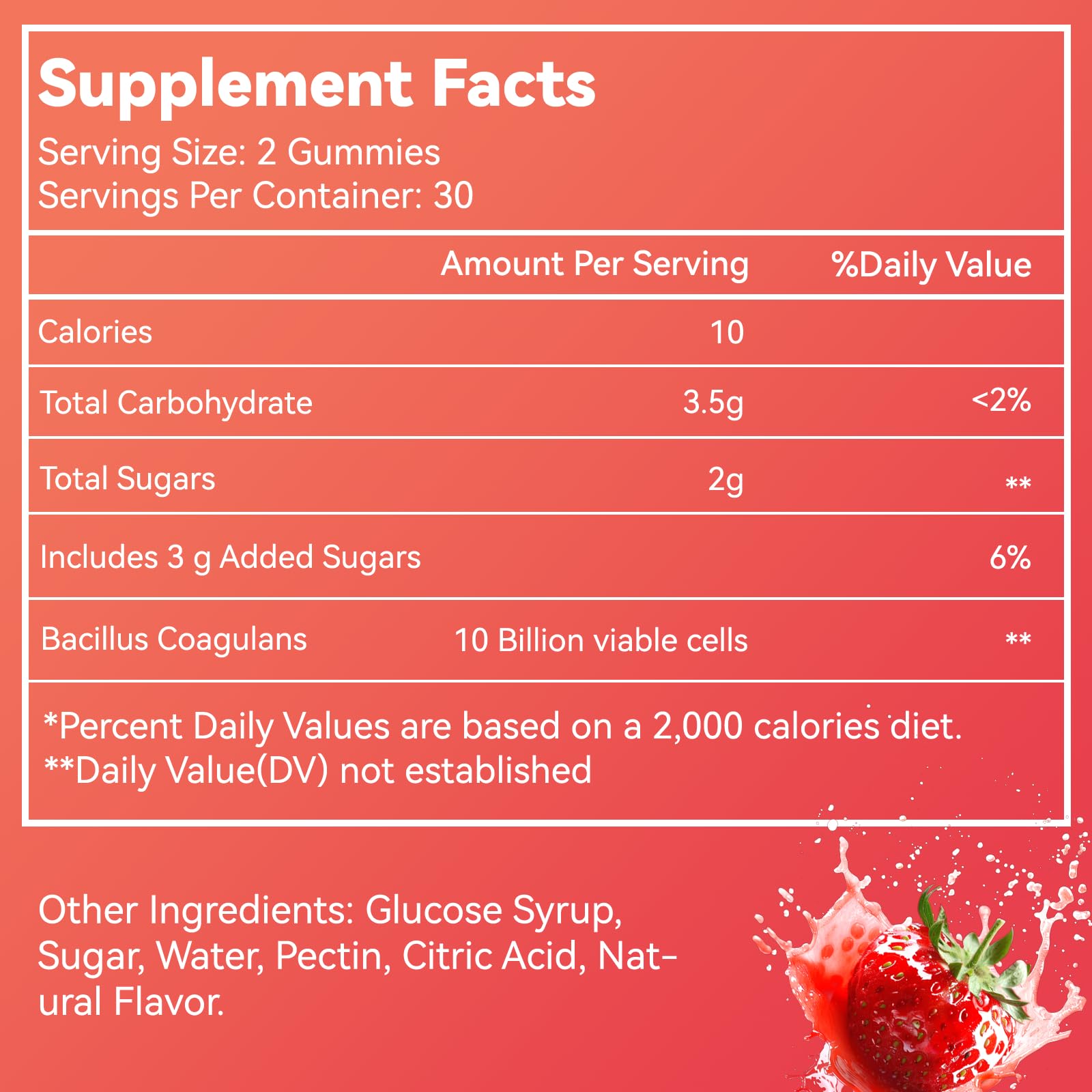 Probiotic Gummies for Digestive Health - 10 Billion CFU Bacillus Coagulans - Vegan & Non-GMO - Immune & Digestive Support for Men & Women - Strawberry & Mixed Berry Flavor - PrimeBioHealth - canada supplements