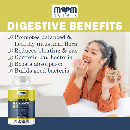Probiotics 150 Billion CFU - 40 Strain Probiotics for Women, Men and Adults - Shelf Stable Probiotic with Organic Prebiotic - Acidophilus Probiotic - PrimeBioHealth - canada supplements