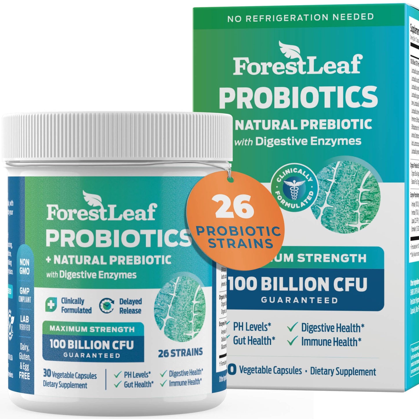 Probiotics for Men and Women, 100 Billion CFU, 26 Unique Strains, Men's and Women's Probiotic and Prebiotics Support Digestive Health, Gut Wellness, Energy, - PrimeBioHealth - canada supplements