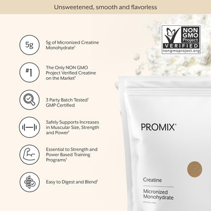 ProMix Nutrition Creatine Monohydrate Travel Packs, 5g of micronized Clean Creatine for Men and Women, Supports Muscle Growth & Recovery, Vegan - 30 Servings - PrimeBioHealth - canada supplements