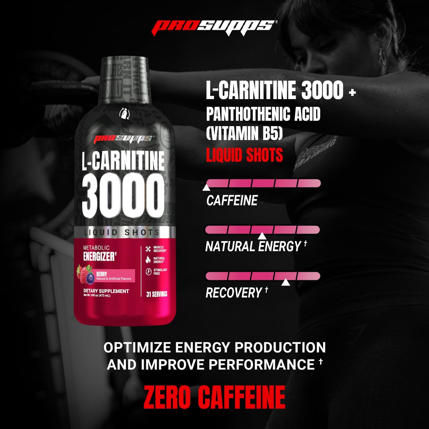 ProSupps L-Carnitine Liquid 3000, Stimulant-Free Liquid Shots for Men & Women - Clean Workout Drink for Energy, Performance & Muscle Recovery - PrimeBioHealth - canada supplements