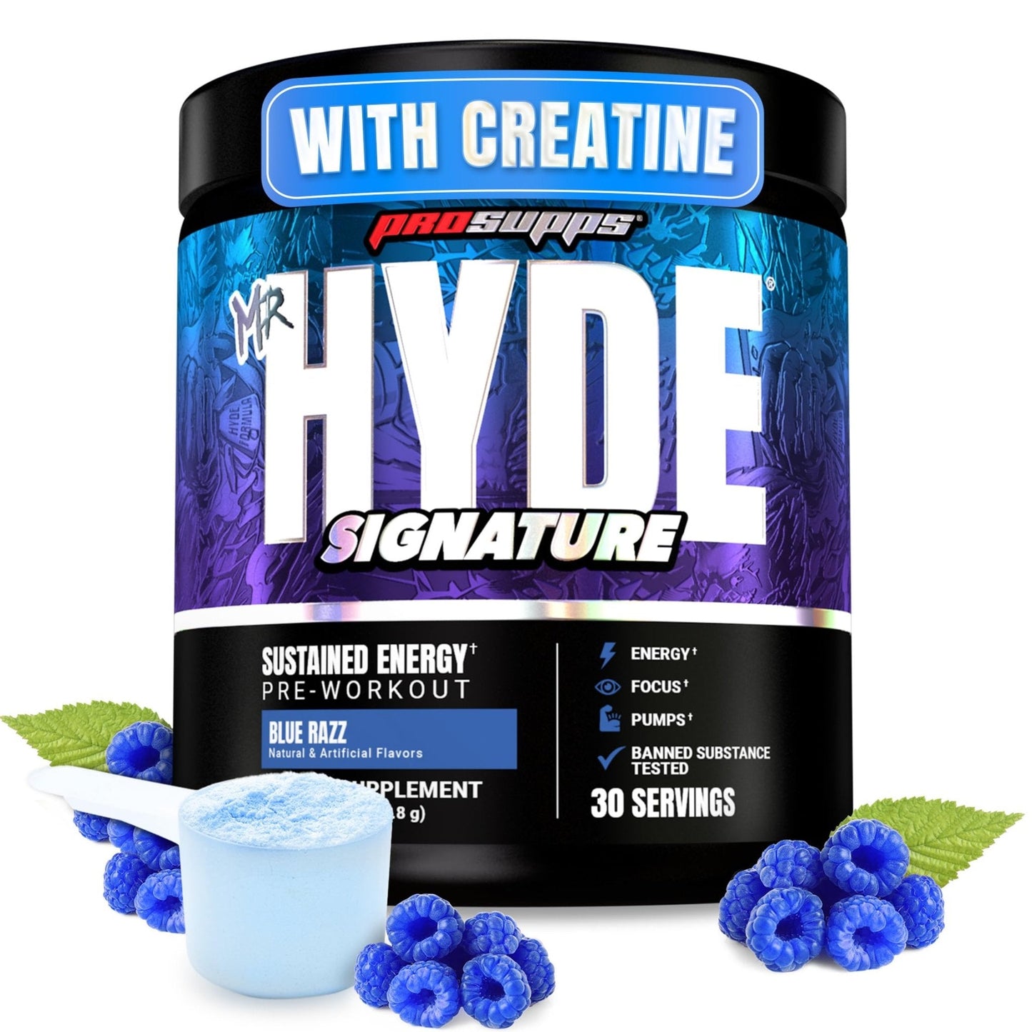 ProSupps Mr. Hyde Signature Pre Workout Powder with Creatine, Beta Alanine & Caffeine - Performance, Energy & Endurance - Clean Fitness & Gym Supplements for Men & Women = - PrimeBioHealth - canada supplements