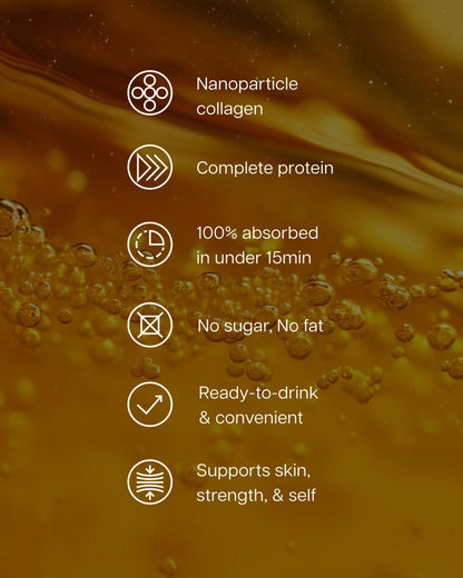 ProT Gold Liquid Collagen Protein Shot, Support for Hair, Nails and Skin, 17g, Nano Hydrolyzed & Grass Fed with Amino Acids, Sugar Free, Gluten Free, - PrimeBioHealth - canada supplements