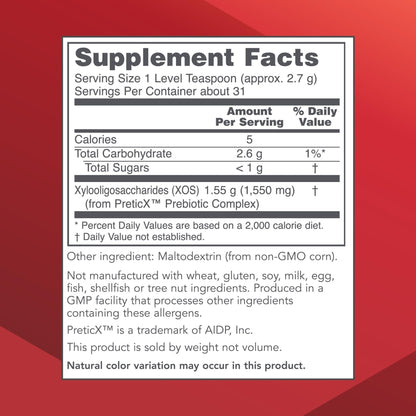 PROTOCOL FOR LIFE BALANCE Prebiotic Powder XOS - 1.55g per Serving - Intestinal Flora - Support GI Tract & Gut Health - Kosher & Non-GMO - 3 oz - PrimeBioHealth - canada supplements