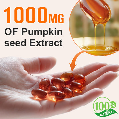 Pumpkin Seed Oil with Saw Palmetto, 1000mg per Serving, 300 Softgels – Cold Pressed Pumpkin Seed Oil Capsules for Hair, Prostate, Urinary & Bladder Health - PrimeBioHealth - canada supplements