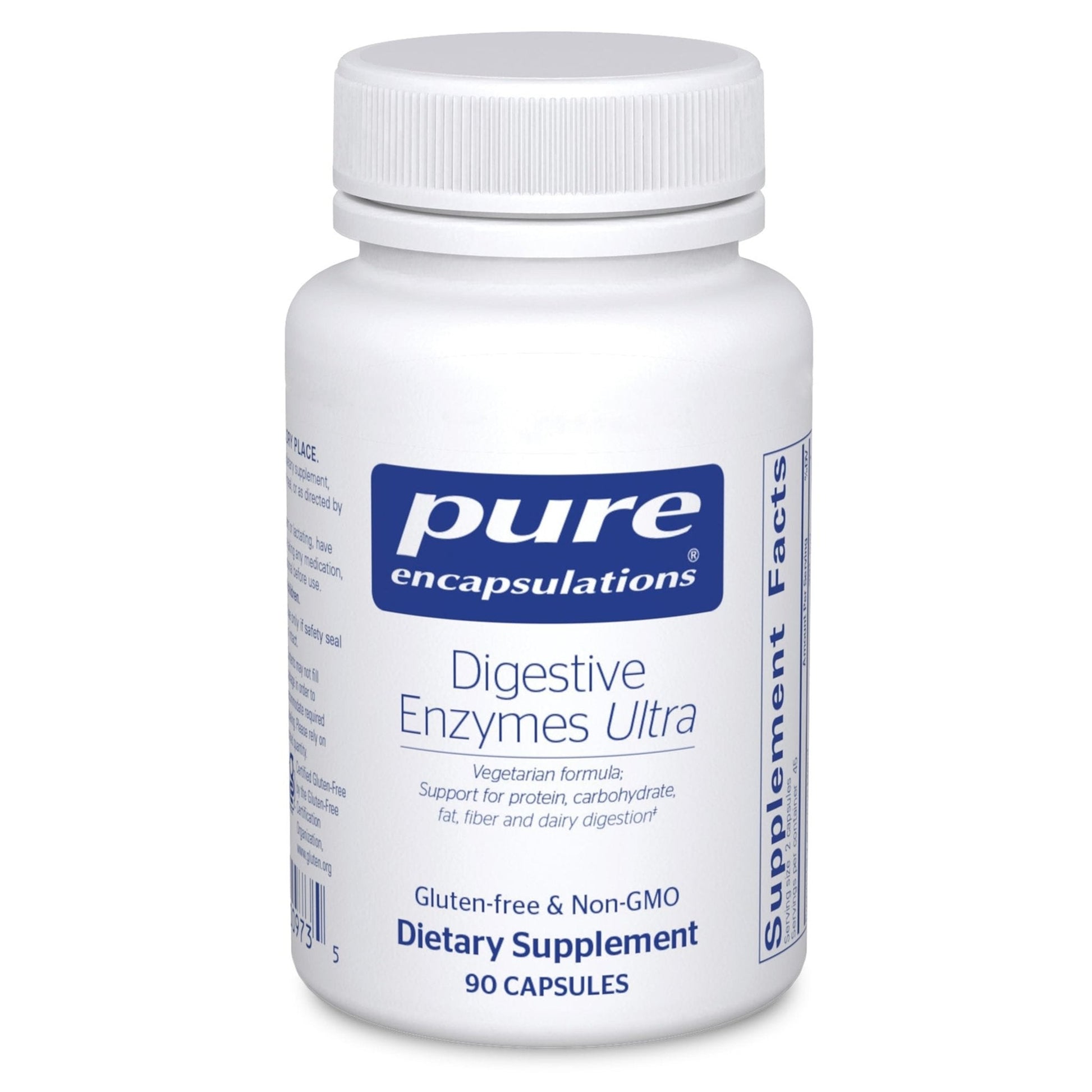 Pure Encapsulations Digestive Enzymes Ultra - Vegetarian Digestive Enzyme Supplement to Support Protein, Carb, Fiber, and Dairy Digestion* - 90 Capsules - PrimeBioHealth - canada supplements