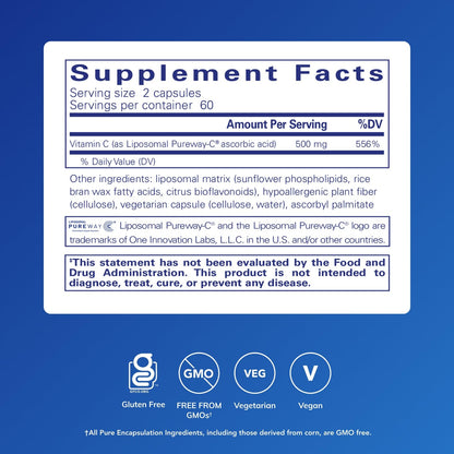 Pure Encapsulations Liposomal Vitamin C - Immune Support Supplement* - Antioxidant Nourishment - Daily Vitamin - PrimeBioHealth - canada supplements
