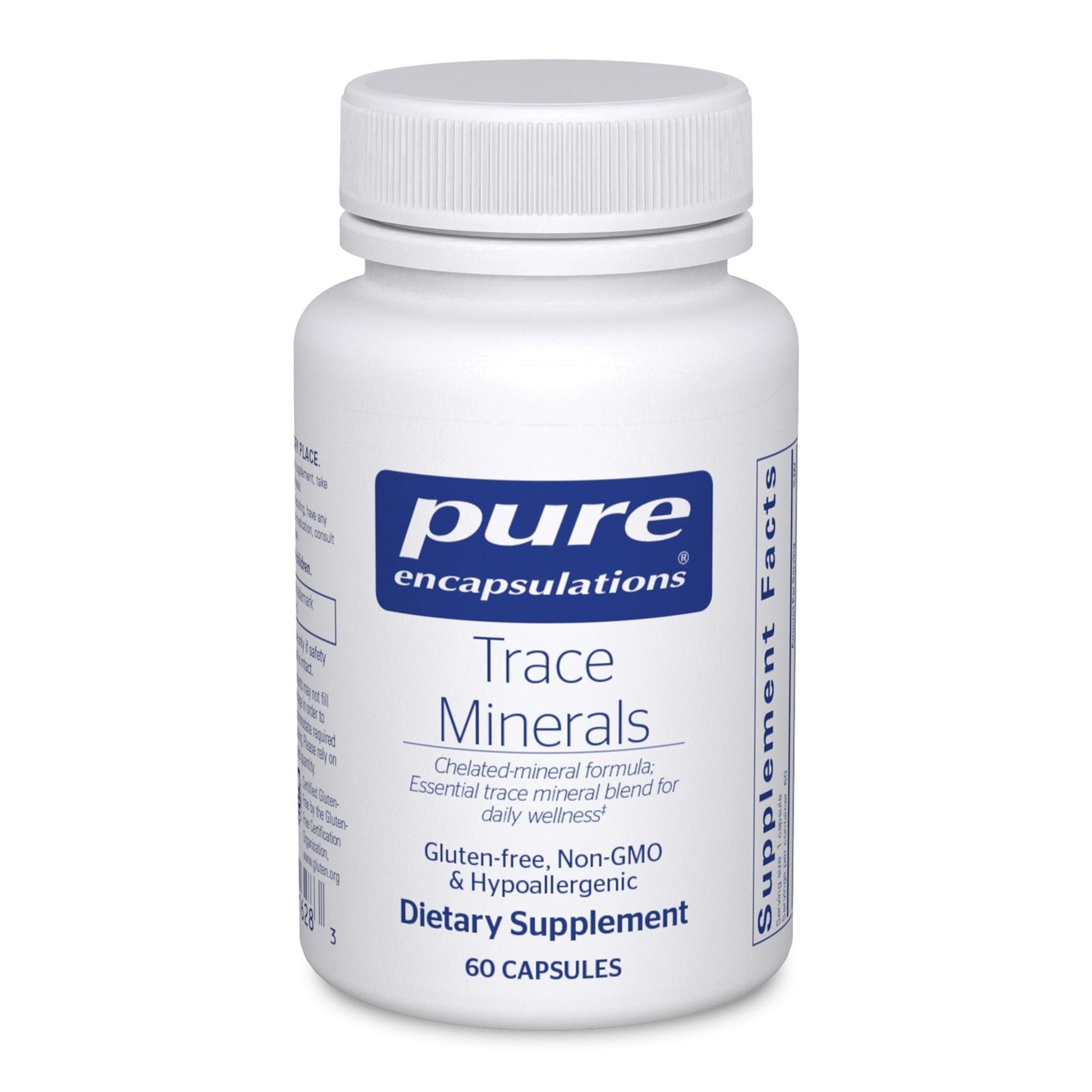 Pure Encapsulations Trace Minerals - Multimineral Supplement - Mineral Supplement - Supports Metabolism & Cellular Function* - Gluten Free & Vegan - 60 Capsules - PrimeBioHealth - canada supplements