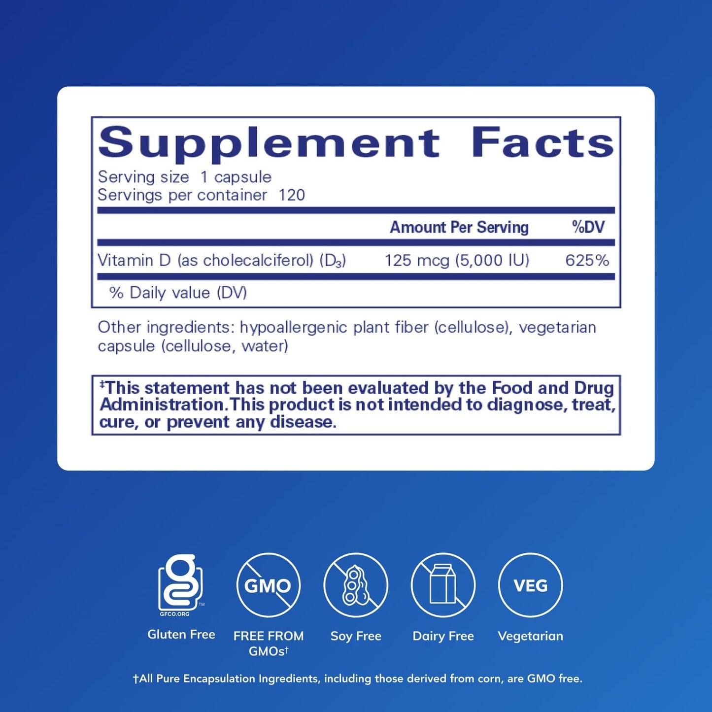 Pure Encapsulations Vitamin D3 125 mcg (5,000 IU) - Supplement to Support Bone, Joint, Breast, Heart, Colon, and Immune Health - PrimeBioHealth - canada supplements