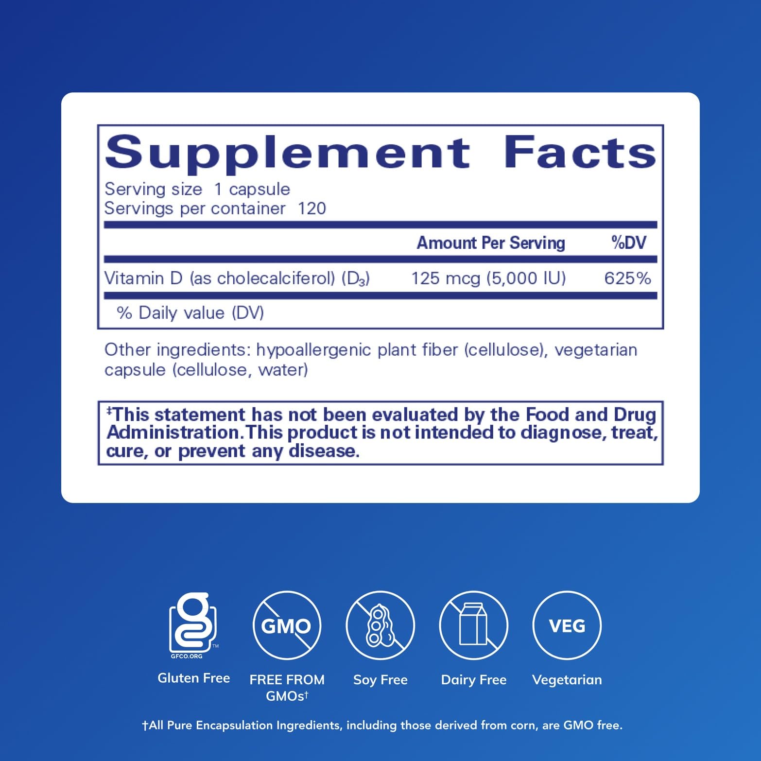 Pure Encapsulations Vitamin D3 125 mcg (5,000 IU) - Supplement to Support Bone, Joint, Breast, Heart, Colon, and Immune Health - PrimeBioHealth - canada supplements