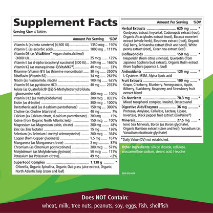 PURE ESSENCE LABS LifeEssence Multivitamin for Women and Men - Natural Herbal Supplement - Vitamin D, Vitamin D3, Vitamin B12, Biotin with Whole Foods (240 Tablets) - PrimeBioHealth - canada supplements