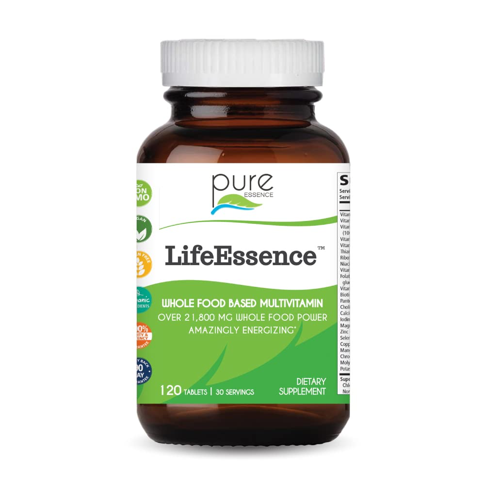 PURE ESSENCE LABS LifeEssence Multivitamin for Women and Men - Natural Herbal Supplement - Vitamin D, Vitamin D3, Vitamin B12, Biotin with Whole Foods (240 Tablets) - PrimeBioHealth - canada supplements