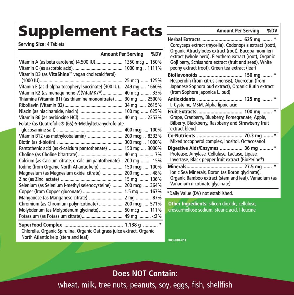 PURE ESSENCE LABS LifeEssence Multivitamin for Women and Men - Natural Herbal Supplement - Vitamin D, Vitamin D3, Vitamin B12, Biotin with Whole Foods (240 Tablets) - PrimeBioHealth - canada supplements
