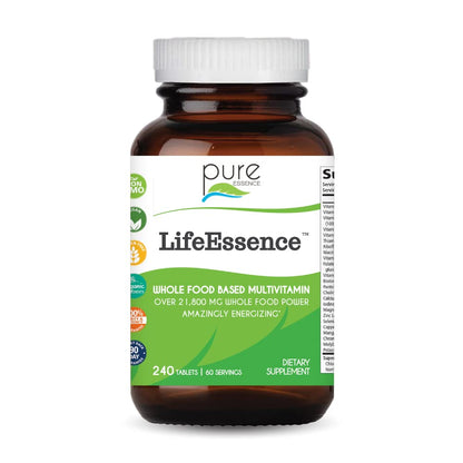 PURE ESSENCE LABS LifeEssence Multivitamin for Women and Men - Natural Herbal Supplement - Vitamin D, Vitamin D3, Vitamin B12, Biotin with Whole Foods (240 Tablets) - PrimeBioHealth - canada supplements