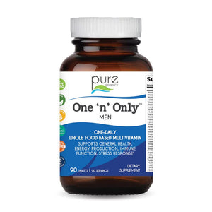 PURE ESSENCE LABS One N Only Multivitamin for Men, Natural One a Day Herbal Supplement with Vitamin D3, B12, and Biotin with Whole Foods, 90 Tablets - PrimeBioHealth - canada supplements