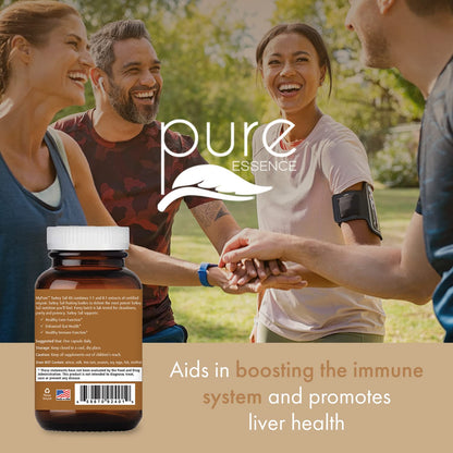 PURE ESSENCE LABS Organic Turkey Tail 4X Mushroom Extract, Vegan Mushrooms Supplement for Immune Building, 30 Capsules - PrimeBioHealth - canada supplements