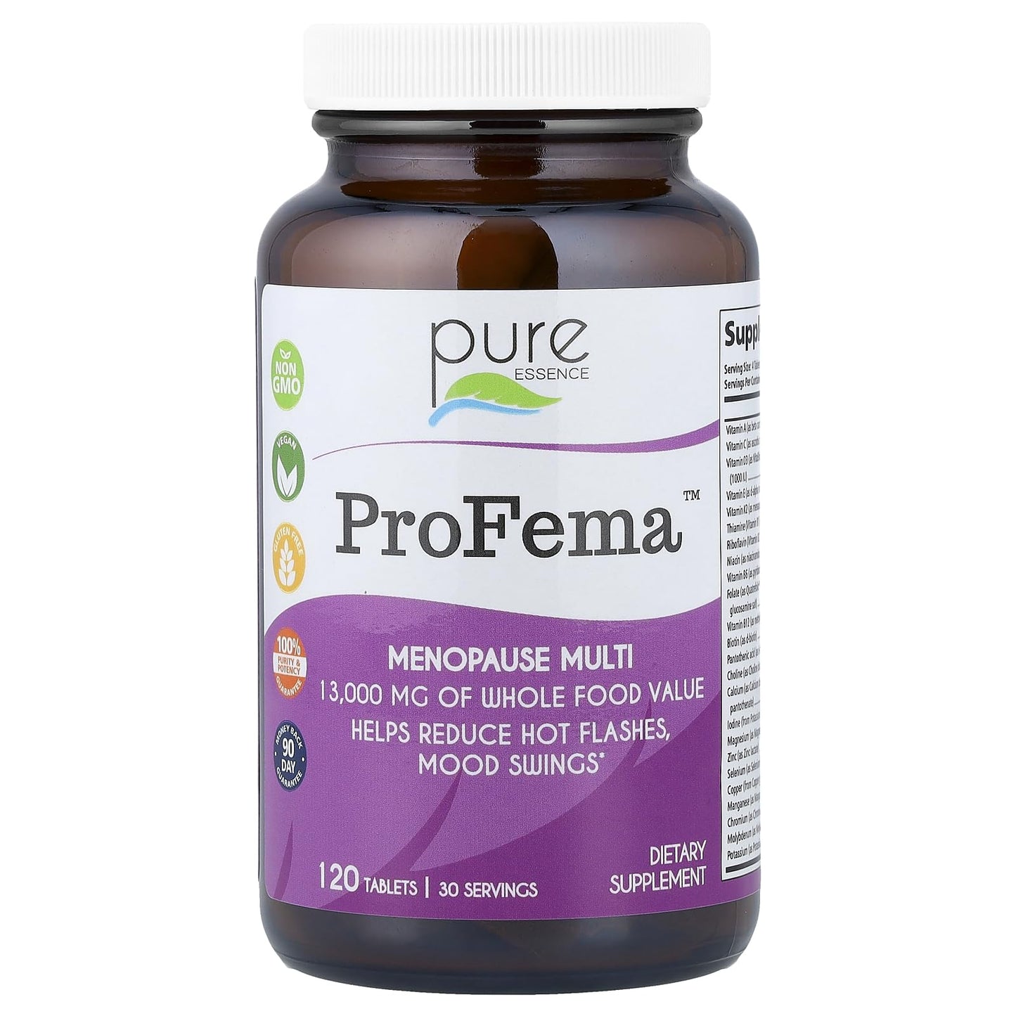 Pure Essence Labs ProFema - Multivitamin for Women - Natural Menopause Relief Supplement - Promotes Hormone Balance, Reduces Hot Flashes, Mood Swings, Night Sweats (60 Capsules) - PrimeBioHealth - canada supplements
