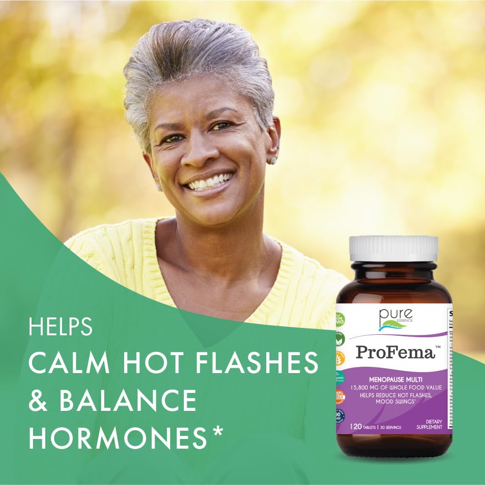 Pure Essence Labs ProFema - Multivitamin for Women - Natural Menopause Relief Supplement - Promotes Hormone Balance, Reduces Hot Flashes, Mood Swings, Night Sweats (60 Capsules) - PrimeBioHealth - canada supplements