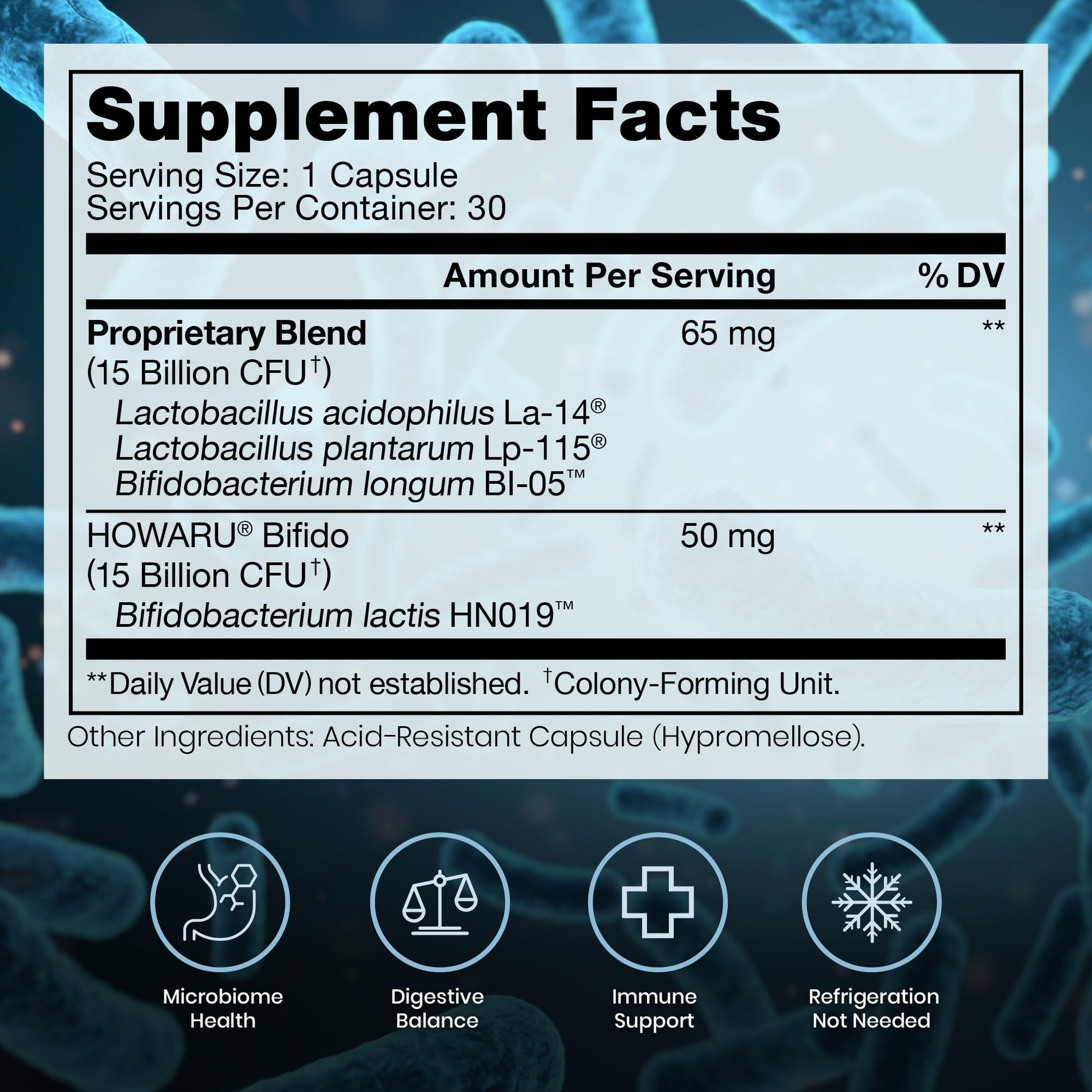 Pure Therapro Rx Power Probiotic Daily - 30 Acid-Resistant Capsules | 4 Proven Strains - 30 Billion CFU/Capsule | Patented Activ-Vial Desiccant Bottle to Ensure Freshness | NO Refrigeration Required - PrimeBioHealth - canada supplements