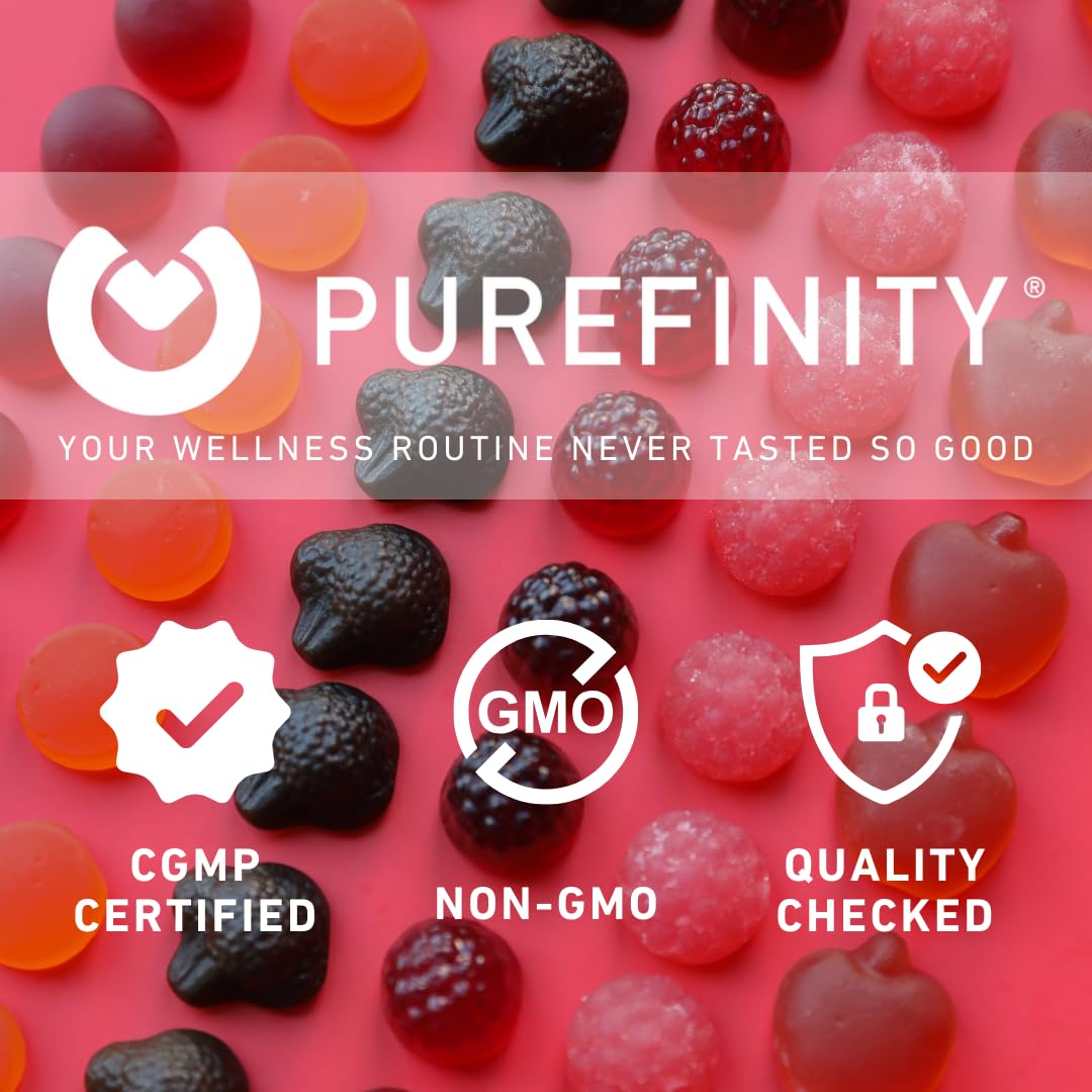 PUREFINITY Tart Cherry Gummies – Uric Acid Flush for Joint Relief & Recovery, Raw Juice Extract Antioxidant – Non-GMO, Gluten Free, Vegan, 60 Count - PrimeBioHealth - canada supplements