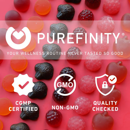 PUREFINITY Tart Cherry Gummies – Uric Acid Flush for Joint Relief & Recovery, Raw Juice Extract Antioxidant – Non-GMO, Gluten Free, Vegan, 60 Count - PrimeBioHealth - canada supplements