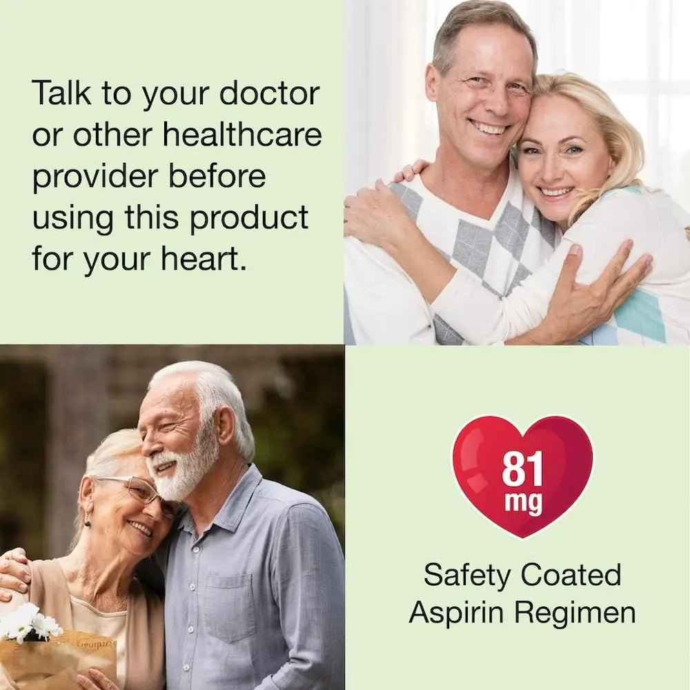 Puregen Labs Aspirin 81 mg Low Dose (NSAID) – 300 Enteric Coated Tablets
