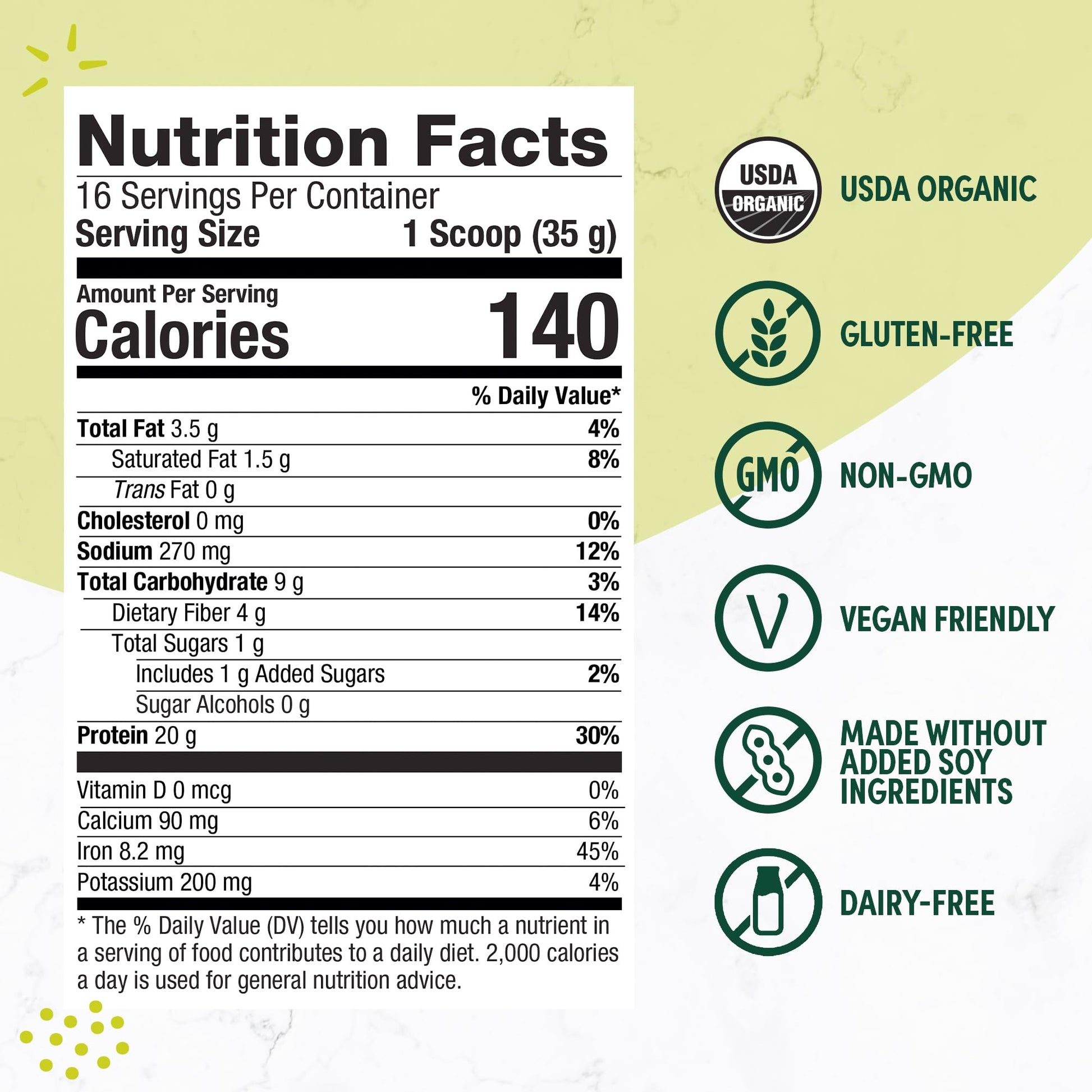 Purely Inspired Plant-Based Protein Powder for Men & Women, Rich Decadent Chocolate (16 Servings) - Vegan & Organic - 20g of Pea Protein Powder for Smoothies & Shakes - PrimeBioHealth - canada supplements