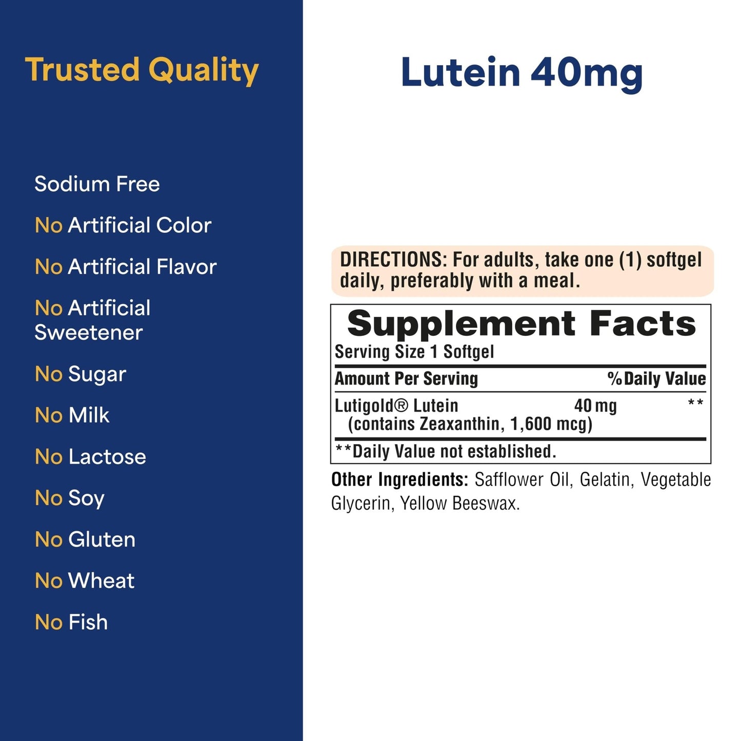 Puritan's Pride Premium Lutigold™ Lutein Carotenoid 40mg with Zeaxanthin for Men and Women, Dietary Supplement for Eye Health Support - PrimeBioHealth - canada supplements