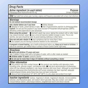 Quality Choice Fast Acting Urinary Pain Relief, Phenazopyridine Hydrochloride 95mg, Relieves UTI Pain, Burning, Frequent Urination, Bladder Discomfort, Urgency. One 30 Tablet Box (30 Total Tablets)