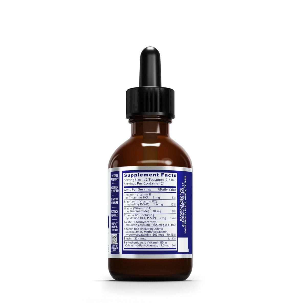 Quantum Nutrition Labs Max Energy B - Vitamin B Complex Liquid Drops, Organic Supplement for Women and Men - PrimeBioHealth - canada supplements