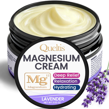 QUELTIS Magnesium Cream, Magnesium Lotion for Sleep, Pain & Leg Cramps, Topical Magnesium Chloride Cream for Muscle Relaxation, Calm, Moisturizing - PrimeBioHealth - canada supplements