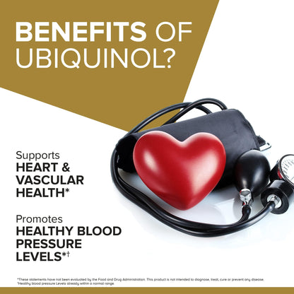 Qunol 100mg Ubiquinol, Powerful Antioxidant for Heart & Vascular Health, Essential for Energy Production - PrimeBioHealth - canada supplements