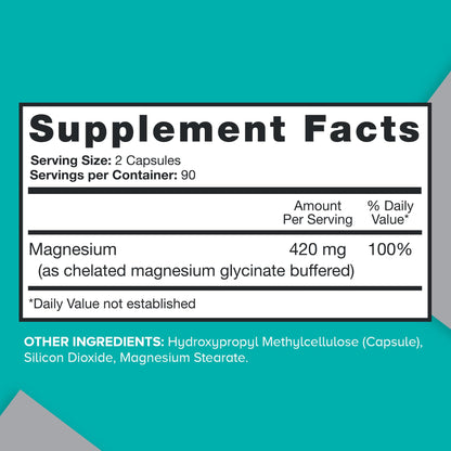 Qunol Magnesium Capsules 420mg, 100% DV, High Absorption Magnesium Supplement, Extra Strength, Bone and Muscle Health Supplement, 180 Count - PrimeBioHealth - canada supplements