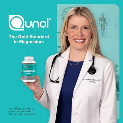 Qunol Magnesium Capsules 420mg, 100% DV, High Absorption Magnesium Supplement, Extra Strength, Bone and Muscle Health Supplement, 180 Count - PrimeBioHealth - canada supplements
