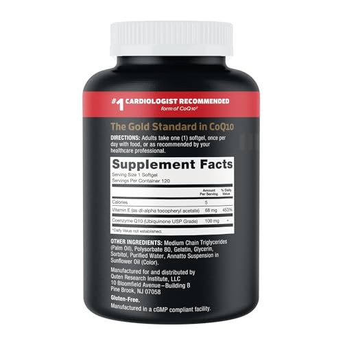 Qunol Ultra CoQ10 100mg, 3x Better Absorption, Patented Water and Fat Soluble Natural Supplement Form of Coenzyme Q10 - PrimeBioHealth - canada supplements