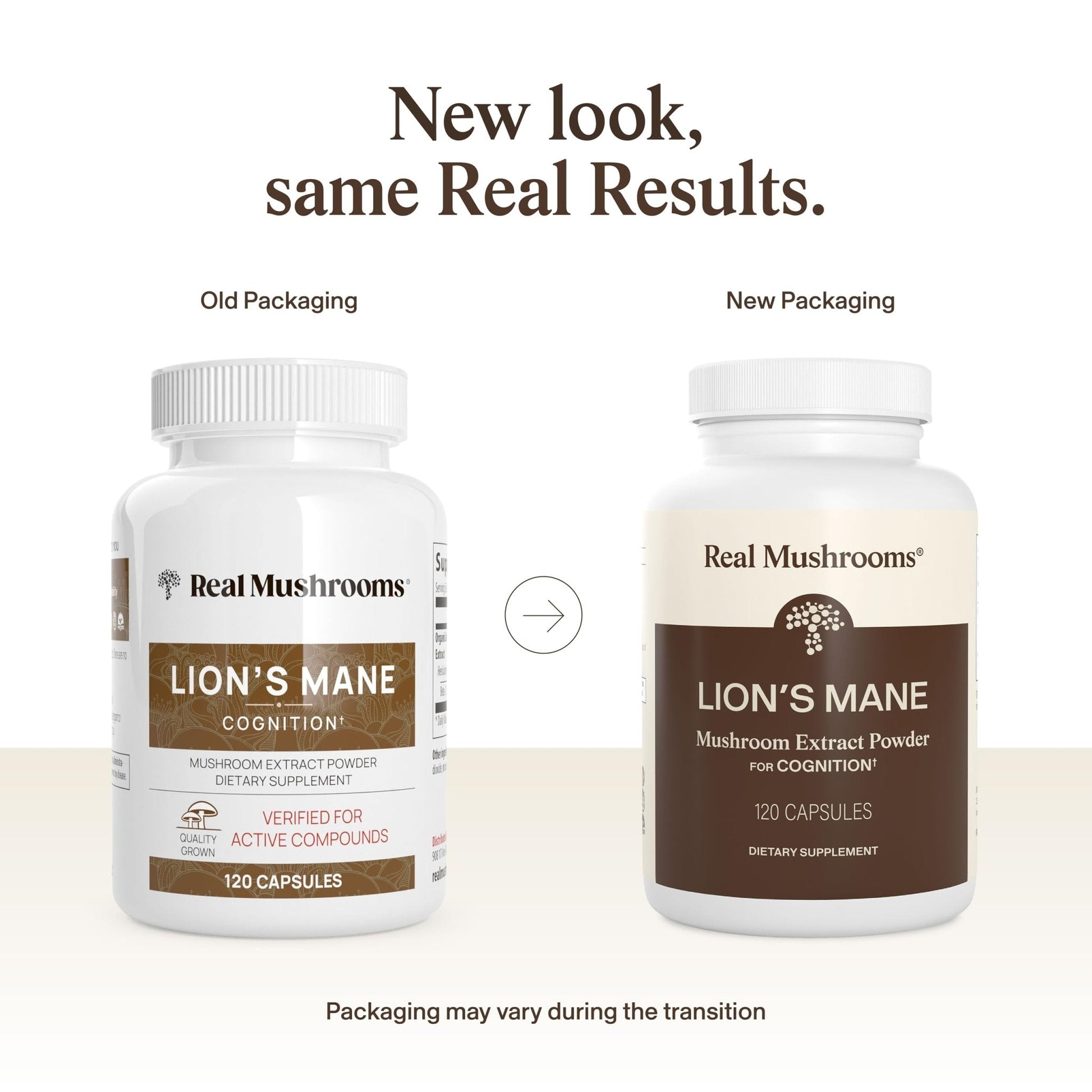 Real Mushrooms Lions Mane Mushroom Cognition (120 Capsules) Lions Mane Mushroom Powder Extract Capsules - PrimeBioHealth - canada supplements