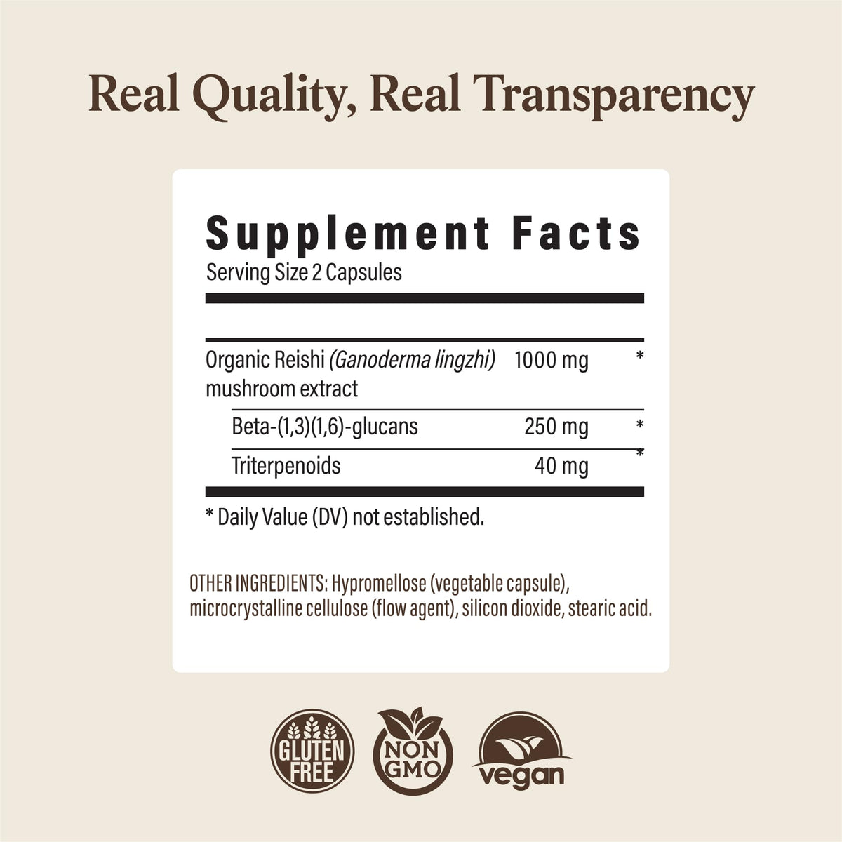 Real Mushrooms Reishi Mushroom Capsules - Handpicked Organic Mushroom Extracts - PrimeBioHealth - canada supplements
