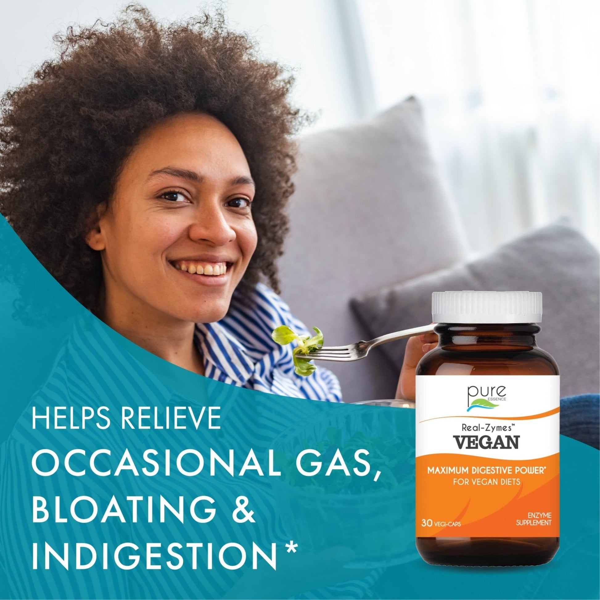Real-Zymes™ VEGAN Digestive Enzymes Supplement with Probiotics for Better Digestion - Natural Support for Relief of Bloating, Gas, Belching, Diarrhea, Constipation, IBS, etc. - 90 Caps - PrimeBioHealth - canada supplements