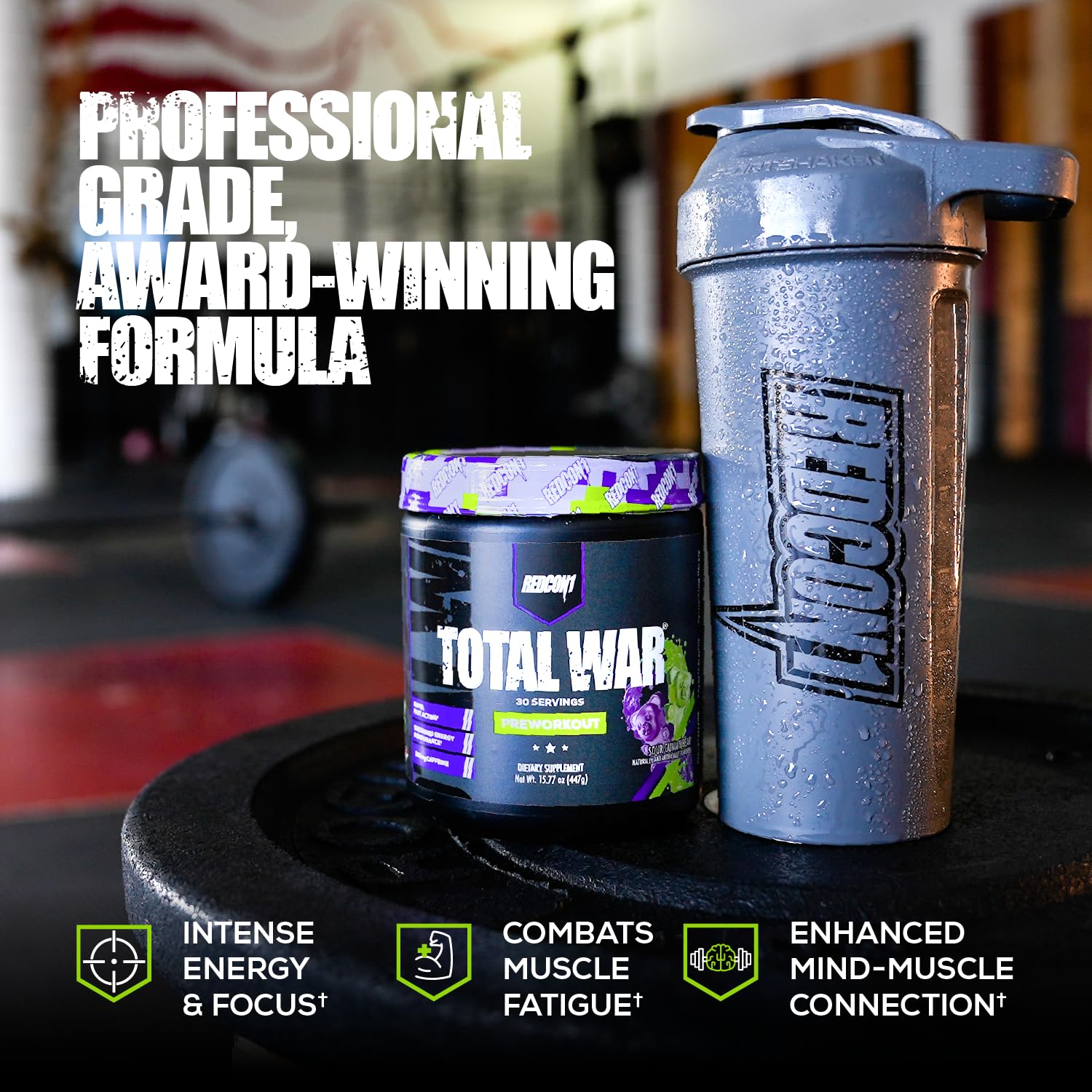 REDCON1 Total War Pre Workout, Watermelon - L Citrulline, Malic Acid, Green Tea Leaf Extract for Pump Boosting Pre Workout for Women & Men - 3.2g Beta Alanine - PrimeBioHealth - canada supplements