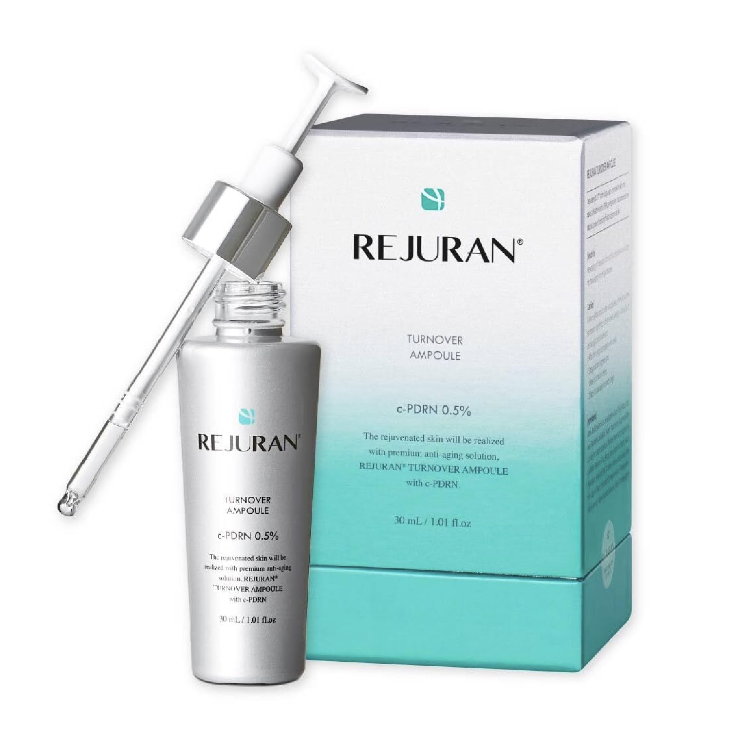 REJURAN® Turnover Ampoule, c-PDRN® – Original Salmon DNA PDRN Face Serum for Rejuvenation, Firming, Hydration & Youthful Glow - PrimeBioHealth - canada supplements