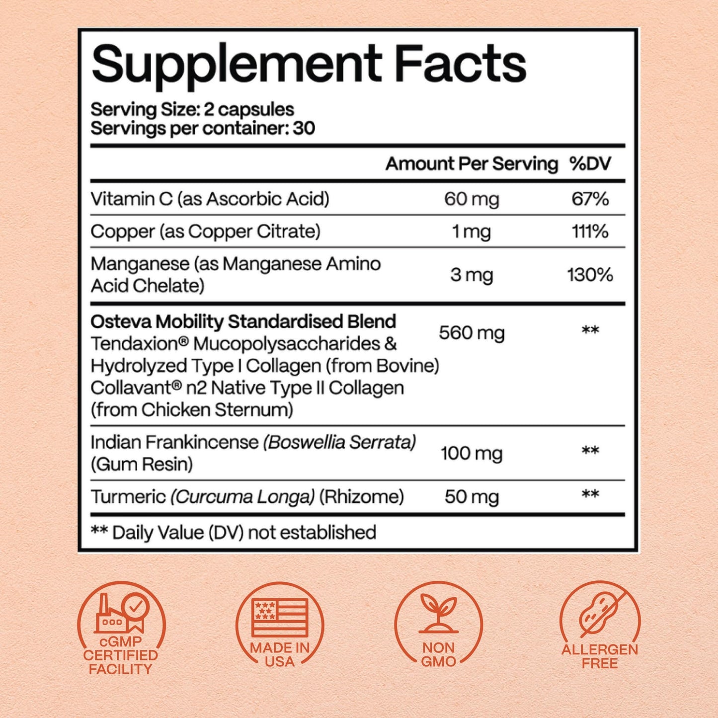 Rejuveen Osteva Joint Support Supplement for Women | High Potency Collagen, Turmeric, Boswellia | for Flexible Cartilage & Tendons, - PrimeBioHealth - canada supplements