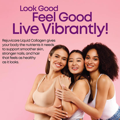 Rejuvicare Liquid Collagen Beauty Formula with Amino Acids, Protein and Biotin, Delicious Grape Flavor, Purple 16 oz ,32 servings - PrimeBioHealth - canada supplements