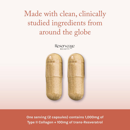 Reserveage Beauty Collagen Booster - Supplement for Skincare & Joint Health - Supports Healthy Collagen Production for Women - 60 Capsules (30 Servings) - PrimeBioHealth - canada supplements