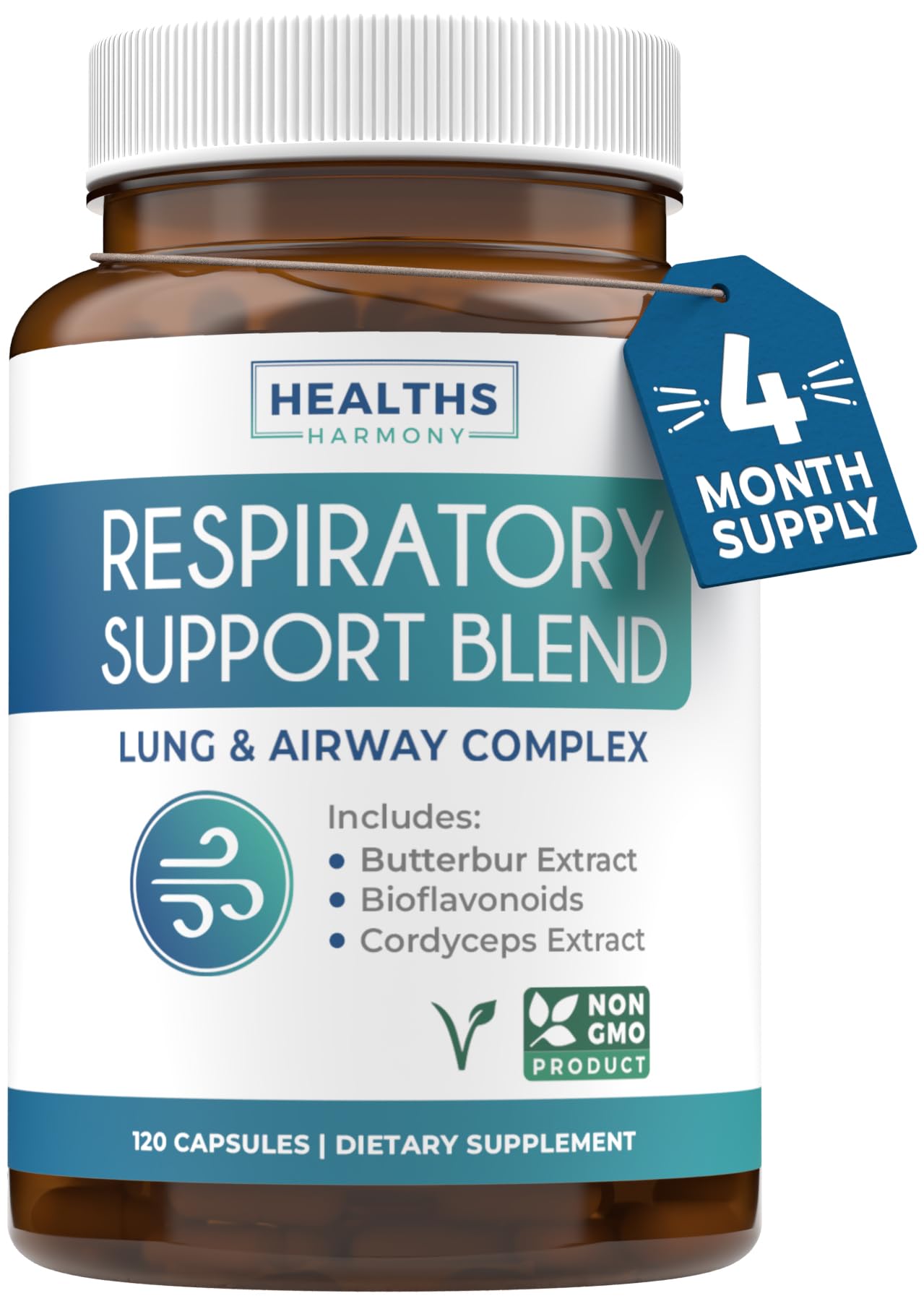 Respiratory Lung Health Supplement - Invigorating Lung Support Supplement Helps Support Clear Airways Mucus Removal and Seasonal or Year Round Detox - Vegan Herbal Non-GMO Formula (2 Months Supply) - PrimeBioHealth - canada supplements