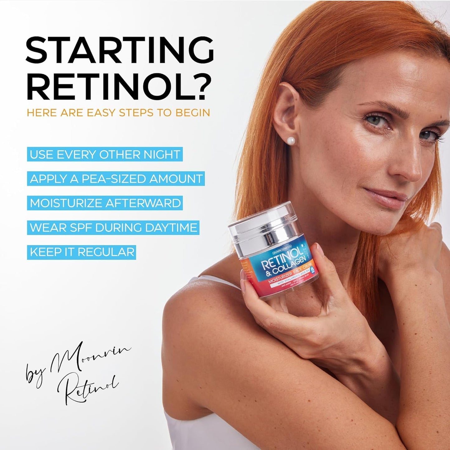 Retinol Cream for Face with Hyaluronic Acid, Day-Night Anti-Aging Moisturizer for Women, Men, Collagen Cream for Face Reduces Wrinkles, Dryness, 1.85 Oz - PrimeBioHealth - canada supplements
